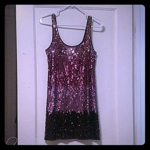 All the way around purple sequin dress
